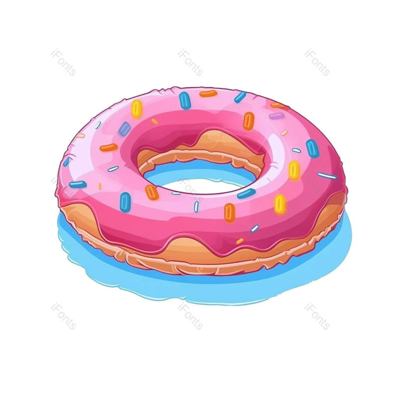 卡通图片,海边元素,可爱的PNG,游泳免抠素材